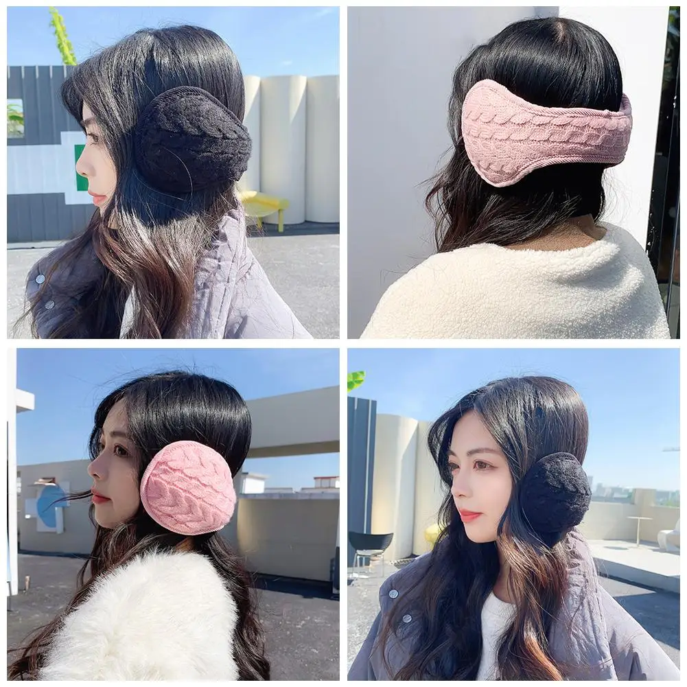 남녀공용 두꺼운 플러시 귀마개, 따뜻한 편안한 방풍 이어 보호대 커버, 야외 사이클링 스키 오토바이, 겨울