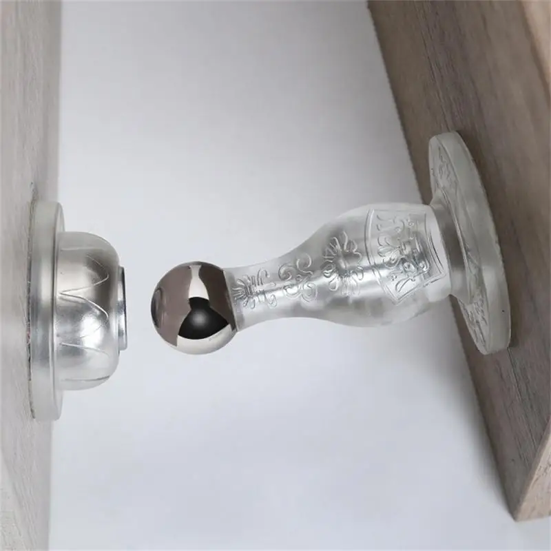 Toilet Door Stopper Pvc Soft Glue Anti-collision Invisible Magnetic Household Bathroom Accessories Door Suction Frosting Mute
