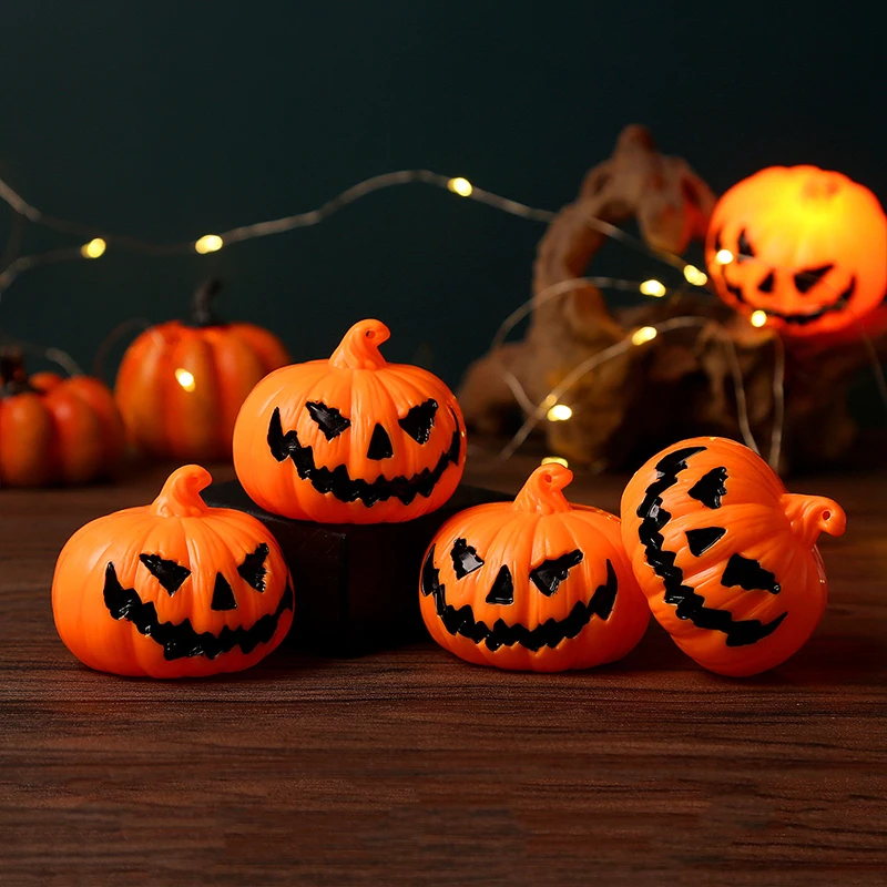 Halloween LED Pumpkin 3D Lantern Fairy Lights Battery Power, Lighting Decoration for Halloween Easter Garden Houses Decor 4