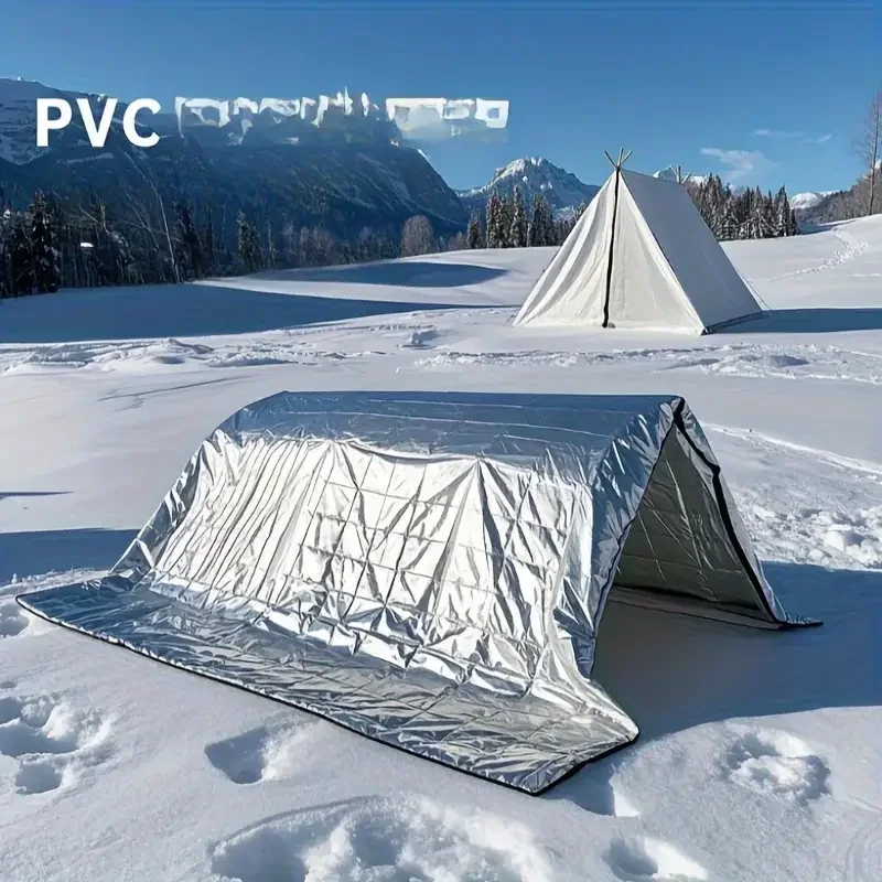 2pcs Emergency Survival Blankets - Heavy Duty Thermal Reflective Mylar for Outdoor First Aid, Camping & Hiking Gear, Waterproof
