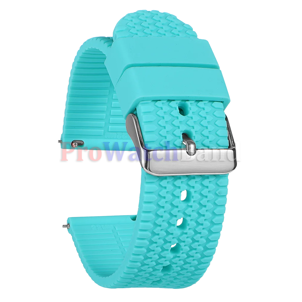 Men's Waterproof Soft Rubber Sport Watch Band Bracelet in Durable Silicone