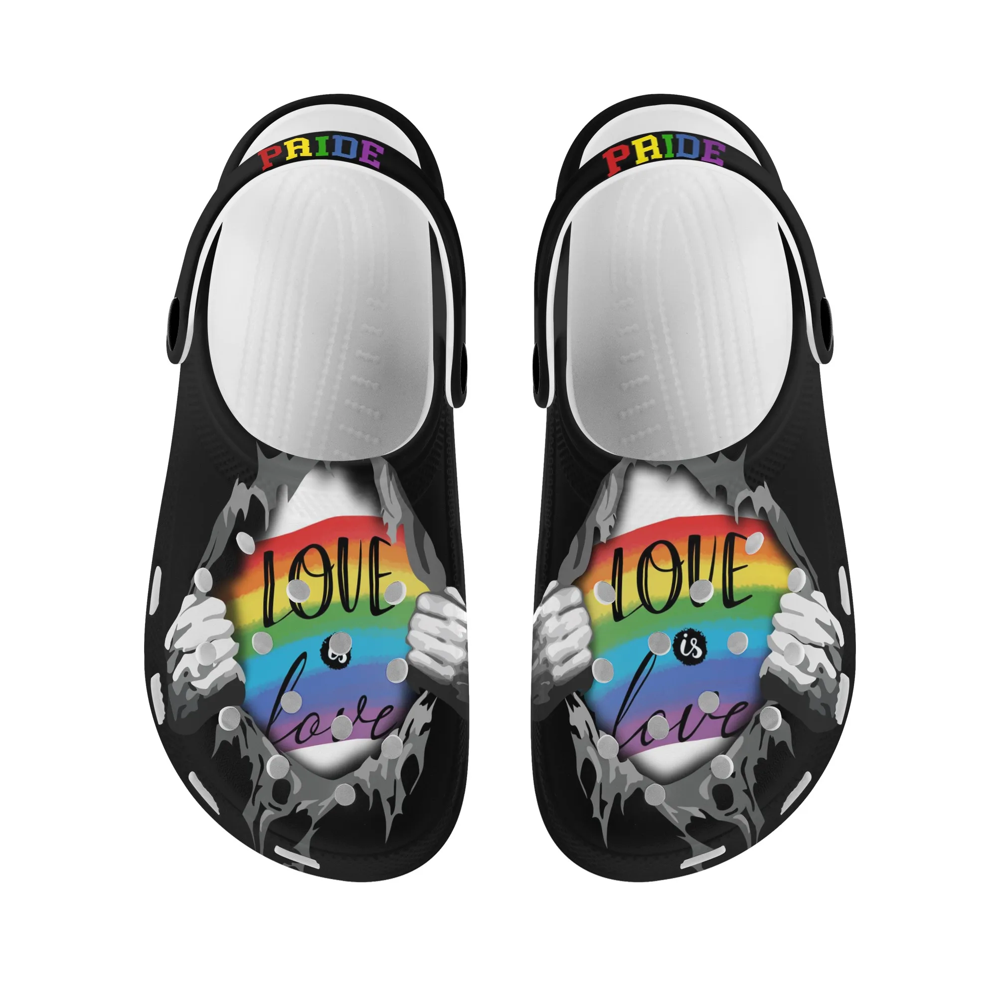 Outdoor Sandals Women Love Is Love Pride LGBT Print Casual Flat Slippers Summer Comfortable Non-slip Garden Shoes Heel Strap New