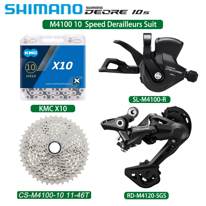 Shimano Gray Rear Derailleurs Shimano Deore M4100 10-Speed