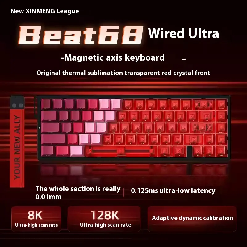 NEW Xinmeng Beat68 Magnetic Switch Mechanical Keyboard Hall Sensor