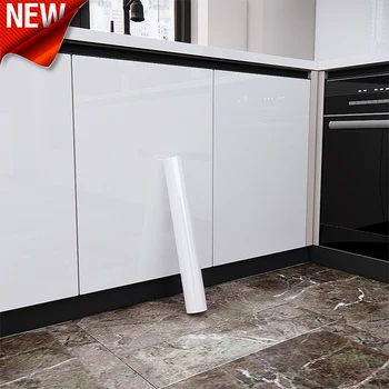 Glossy White Cabinet Wrap 1