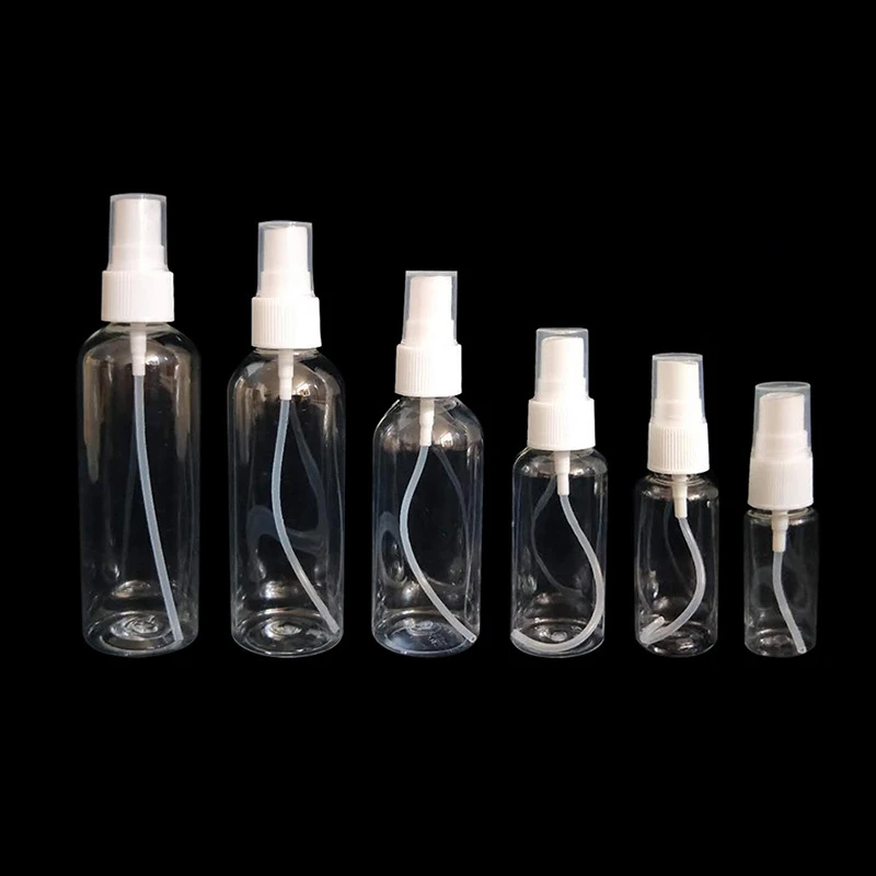 10ml-500ml Small Spray Bottle Cosmetic Perfume Dispenser Storage Jar Travel Portable Soap Bottle Transparent Plastic Bottles