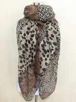 Leopard Print long Scarf for Women HijabBohemian Watercolor Soft Muslim Hijabs Floral Breathable Shawl Wrap Scarf Headscarf Warm