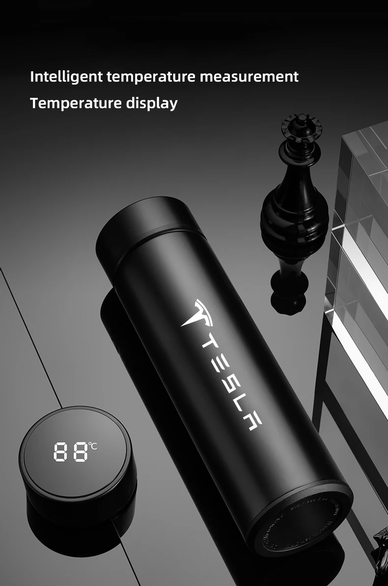 Coffee thermos leak proof car vacuum bottle travel portable thermos cup For Tesla Model 3 Y S X Cybertruck Juguete Roadster