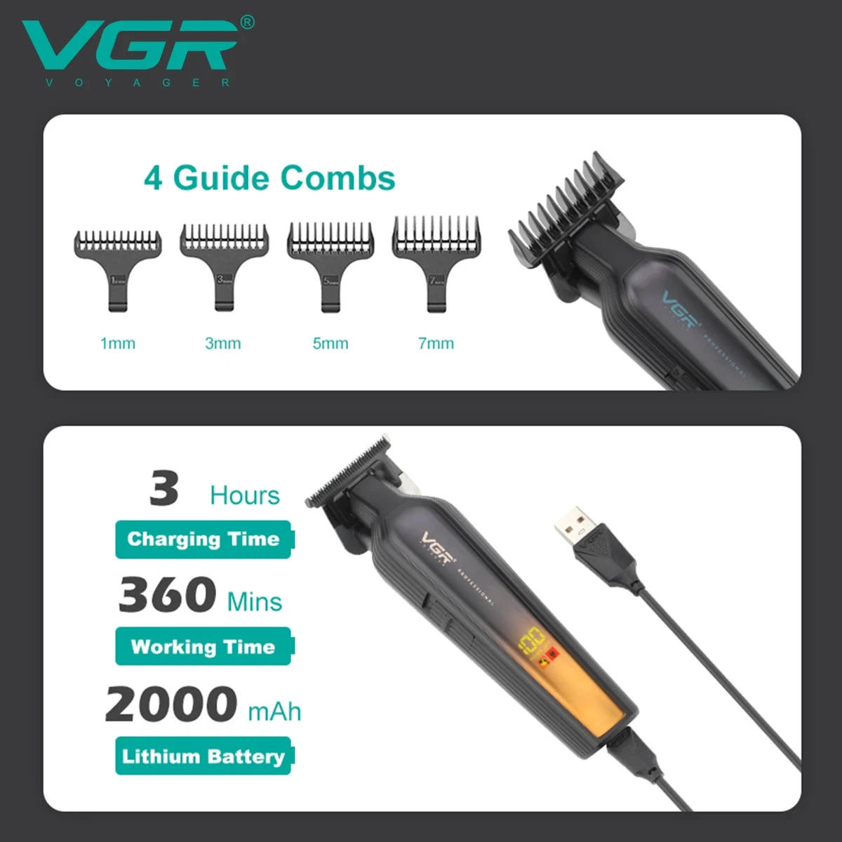 VGR مقص الشعر المهنية التدرج على شكل حرف T مقص الش...