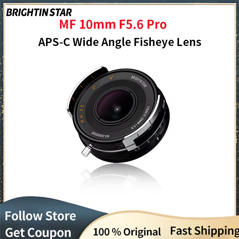 Brightin Star 10mm F5.6 Pro APS-C Wide Angle Fisheye Lens for Sony