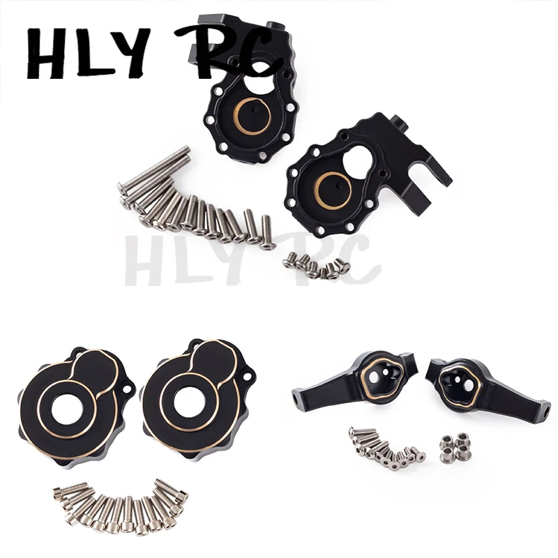 

6Pcs Brass Portal Drive Axle Housing Steering Knuckle Caster Block Set for RC Crawler Traxxas TRX4 TRX6 Upgrade Parts