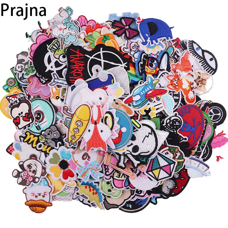 

Prajna 10/20/30Pcs Random Mixed Patch Set Iron On Patches Cartoon Animals Embroidered Applique Patches For Clothes Patch Sticker