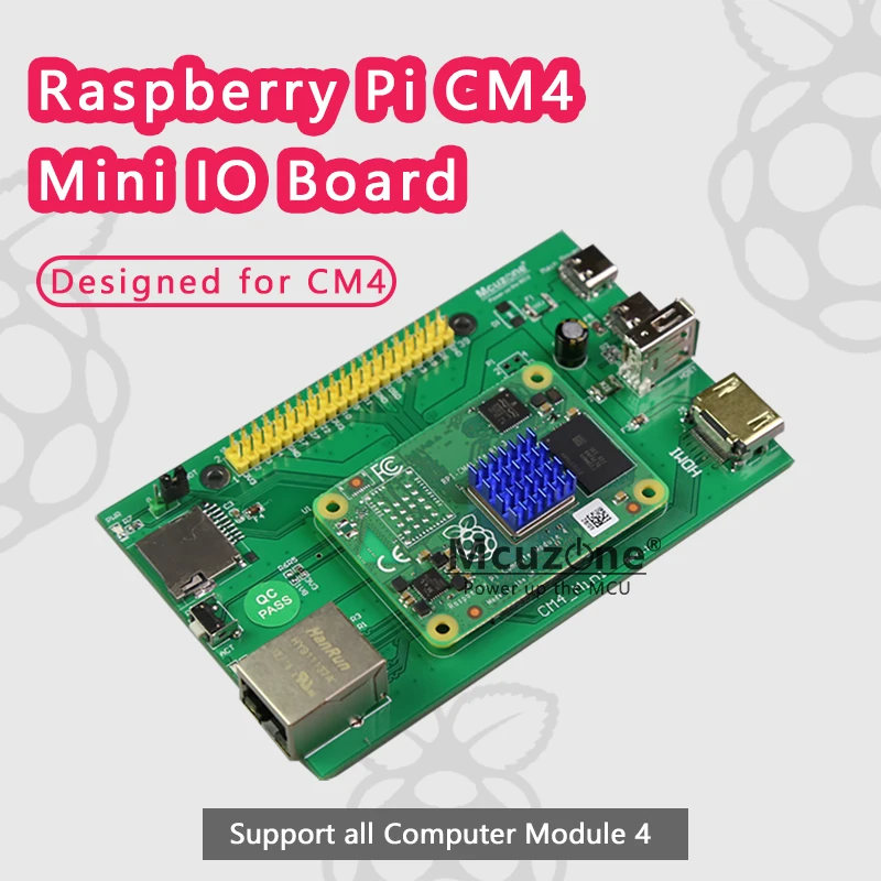 Raspberry Pi CM4 Mini IO Board,Compute Module 4, HDMI Giga Ethernet 40Pin TF Type-C USB,case Heat Sink KALI Ubuntu,Pi OS