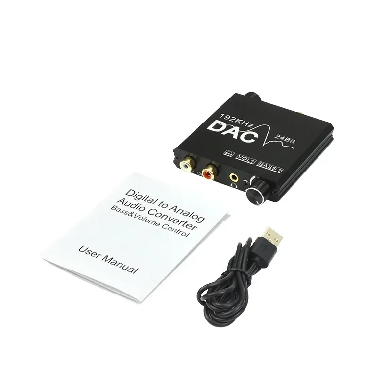 24비트 DAC 디지털 아날로그 R/L 오디오 변환기 광학 Toslink SPDIF 동축 RCA 3.5mm 잭 어댑터 지원 PCM /LPCM