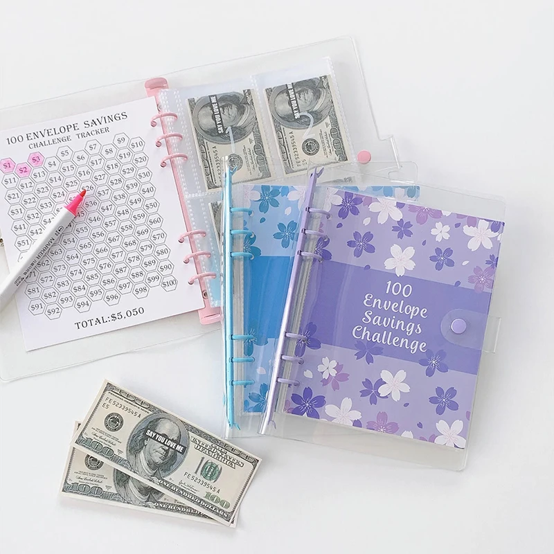 100 Envelope Challenge 100 Days Cash Envelope Couple Save Money Challenge Money Saving Binder Savings
