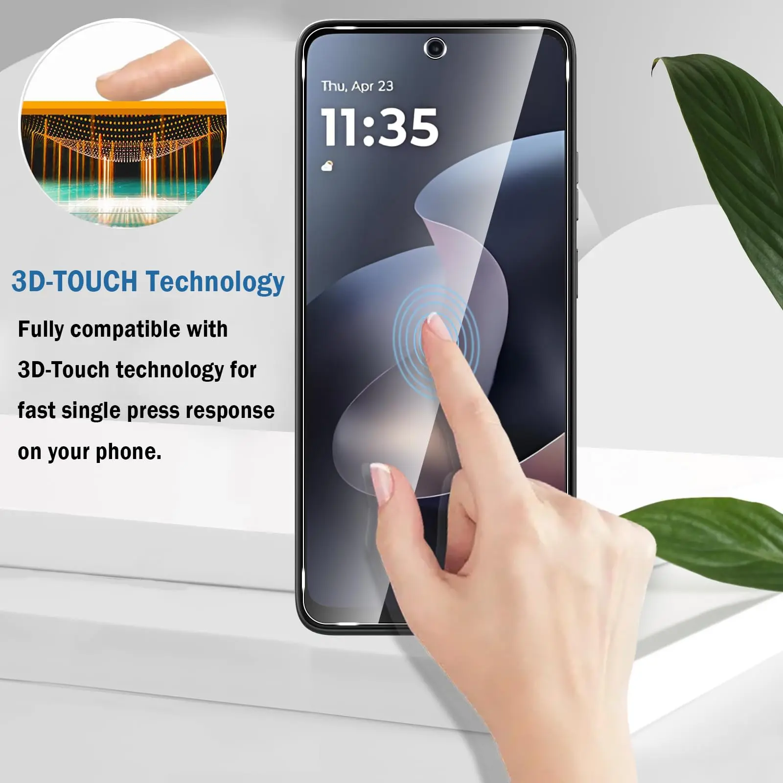 Ultra Clear HD Tempered Glass Screen Protector, 6.7-Inch, 9H Anti-Scratch, Case Friendly