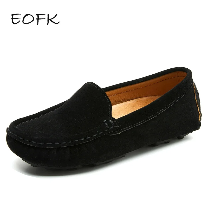 

New Kids Loafers Flats Shoes Suede Leather Spring Autumn New Soft Casual Solid Slip On Children Toddle Little Boy Moccasins