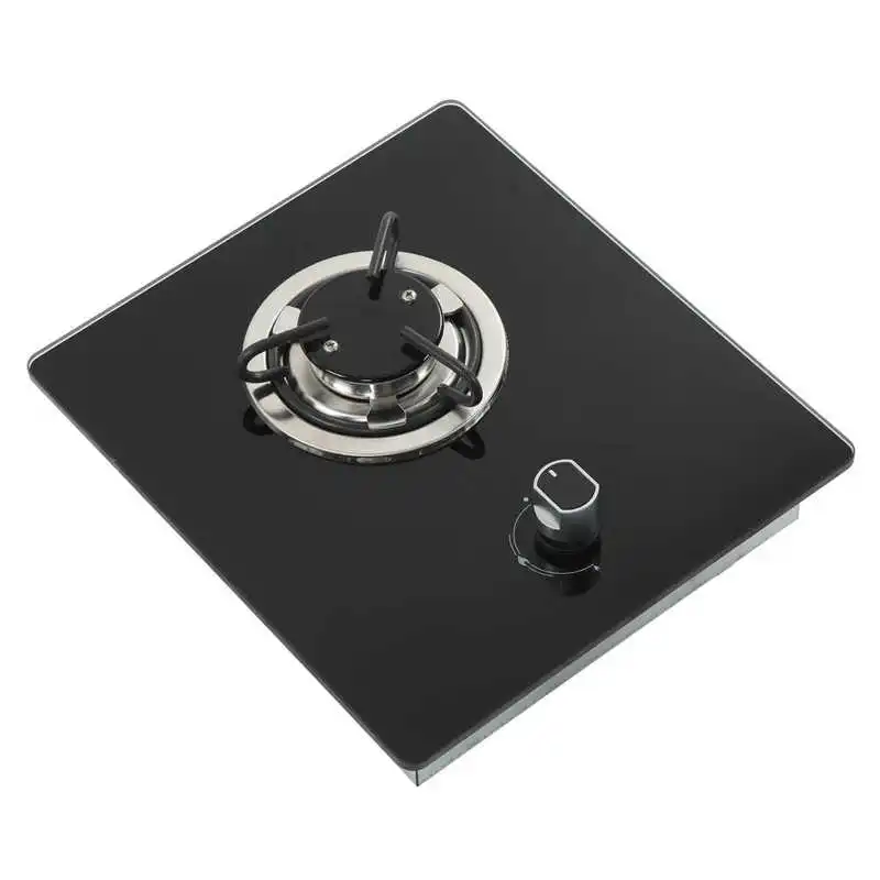 RV Gas Stove Tempered Glass Panel Kitchen Gas Hob Easy To Clean Even Heat for Yacht Caravan Boat