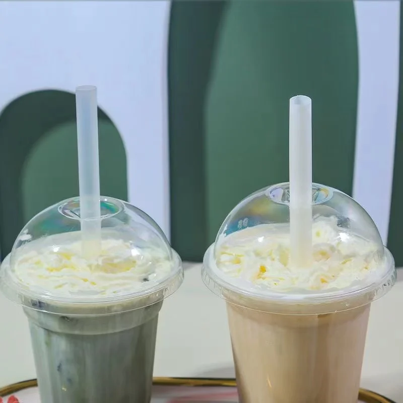 Fruit Cups Ice Disposable Bubble Tea Cup Smoothie Cold Drinking Cup Dome Lids 50Pcs plastic cups,disposable paper cups,plastic dessert cups,dessert cups