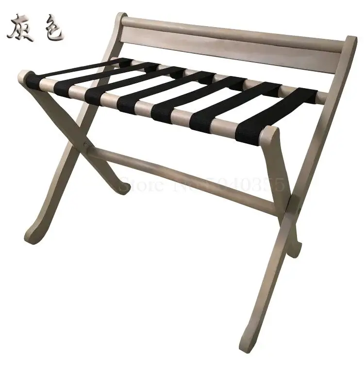 European style increase bedroom hotel luggage rack folding solid wood luggage rack room hanger household