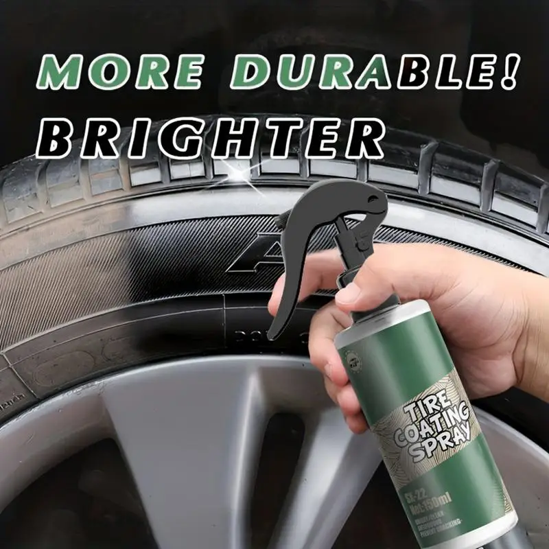 Tire And Wheel Cleaner 150ml Long Lasting Wheel Cleaning Spray Kit Tire Dressing Polishing Agent Car Detailing Rim With