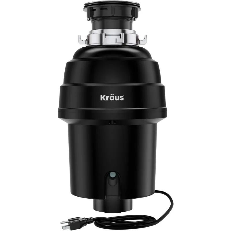 

Kraus KWD100-100MBL WasteGuard 1 HP Continuous Feed Garbage Disposal with Ultra-Quiet Motor for Kitchen Sinks with Power