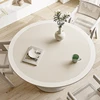 PVC Round Tablecloth Waterproof Oil-proof Table Mat White Coffee Desk Mats Striped Minimalist Style Home Decoration Tablecloths 1
