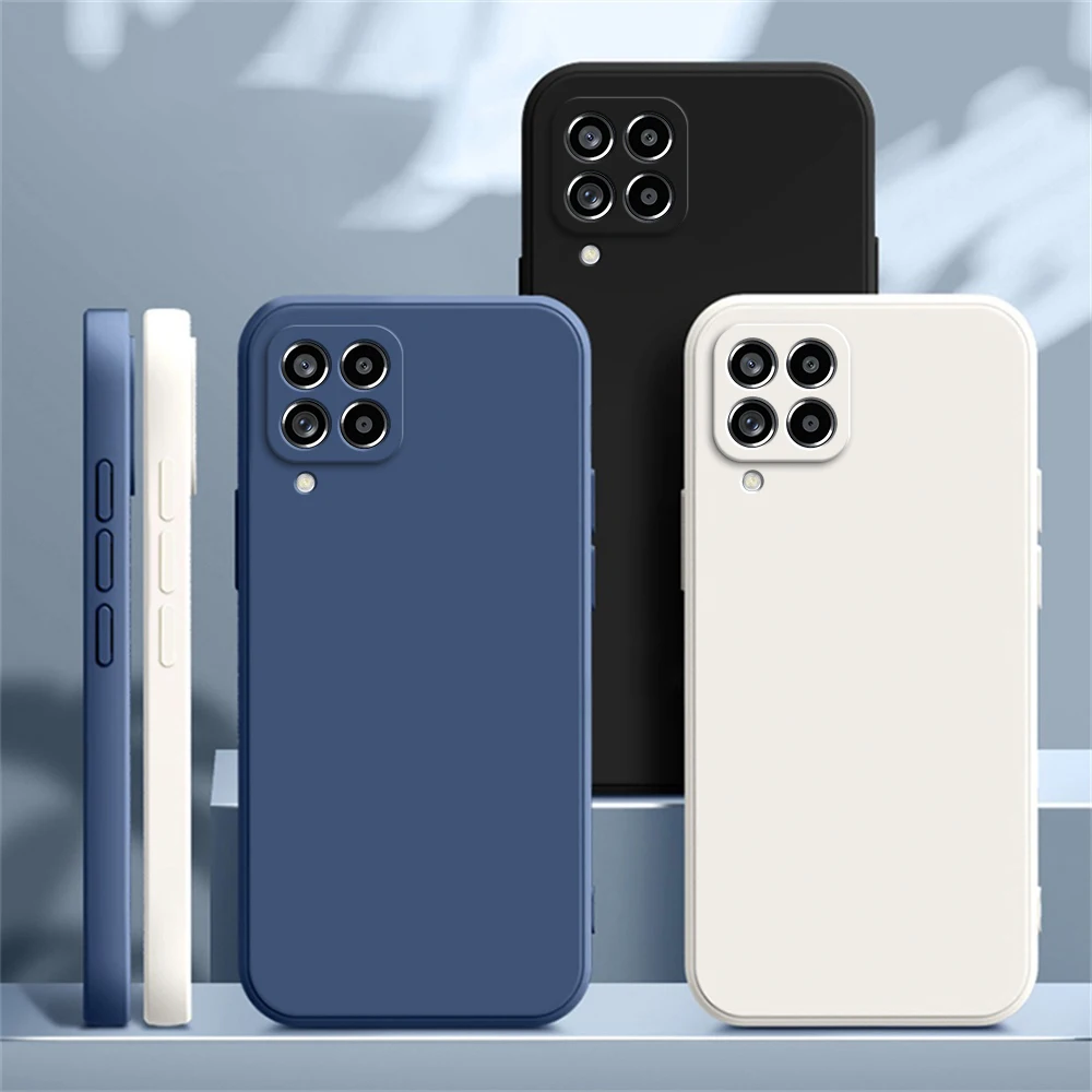 For Samsung A12 Case Samsung Galaxy A12 M12 A22 A42 M32 M42 4G Cover Square Matte Silicone Luxury Classic Phone Cover Funda 2