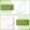 6 Pcs Clear Acrylic Magazine File Holder Plastic Desk Organizer with Handle Basics Vertical, Magazines Racks 5