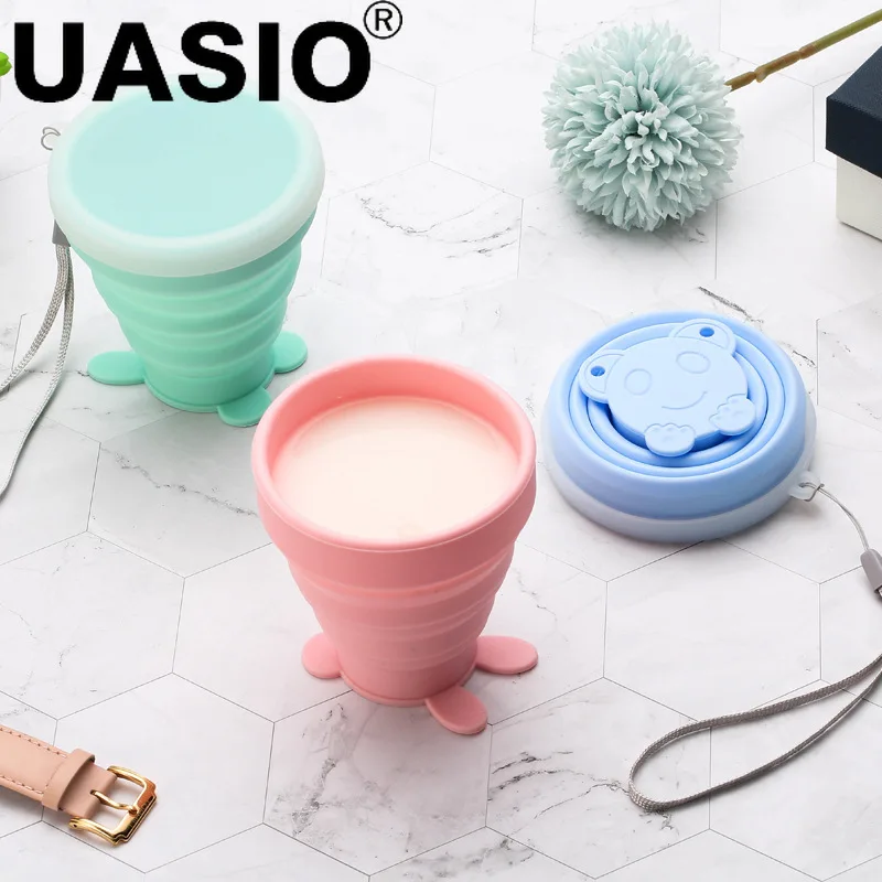 Portable Silicone Retractable Folding Cup with Lid Telescopic Collapsible Drinking Cup Outdoor Travel Water Cup Coffee Handcup intelligent cat drinking water fountain automatic circulating water dispenser silent water filtration with night vision