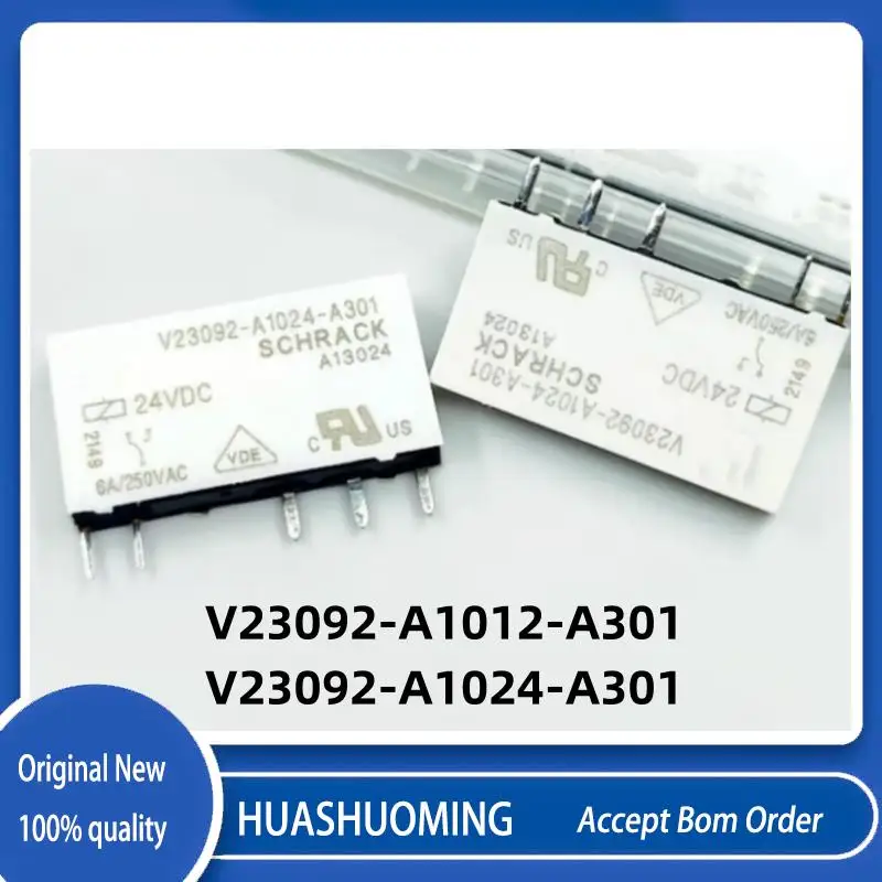 

NEW 5PCS/LoT V23092-A1012-A301 12V V23092-A1024-A301 24V V23092 A1024 A301 12VDC 24VDC 6A 5PIN