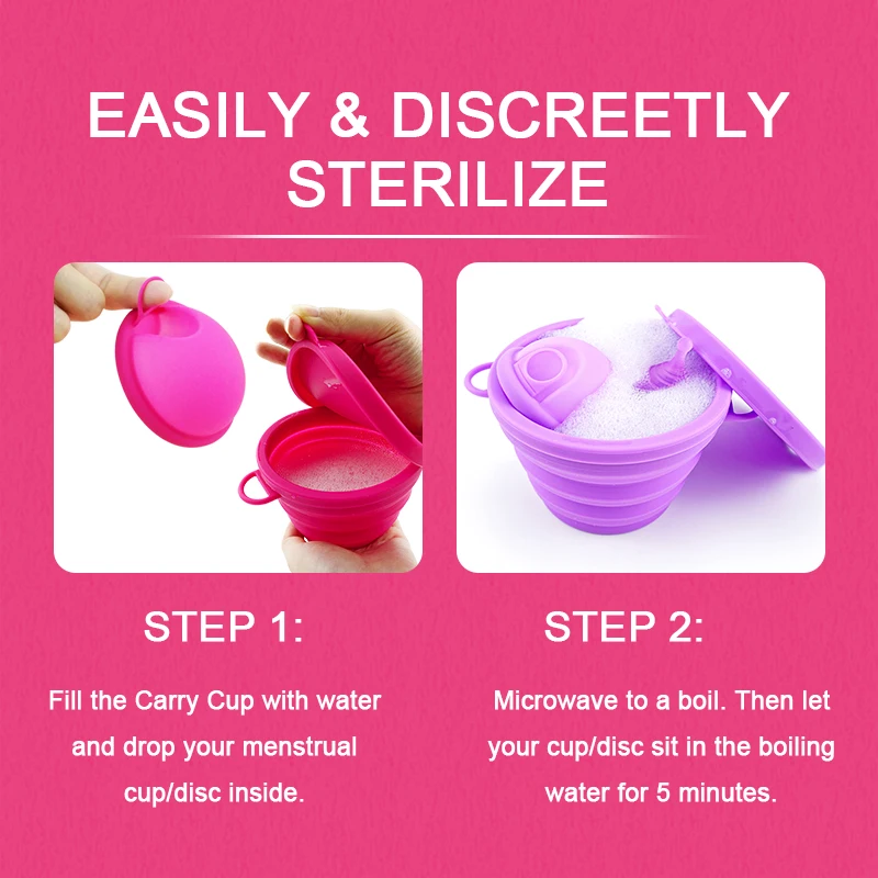 Menstrual Disc Kit - 2 Discs + Carry Cup Sterilizer