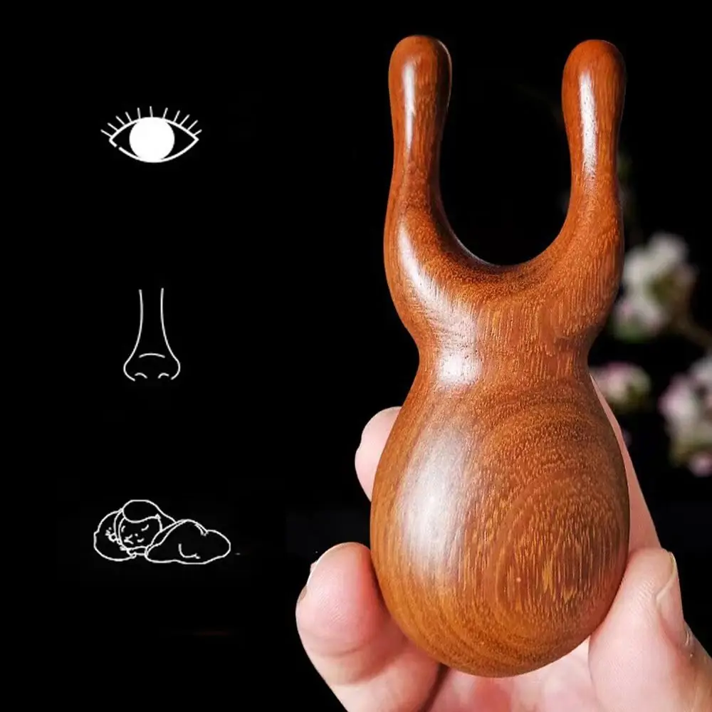 Two Comb Teeth Frog Shape Massage Comb Wooden Nose Shaping Roller Nose Meridian Massager Nose Lifting Tool Trigger Point