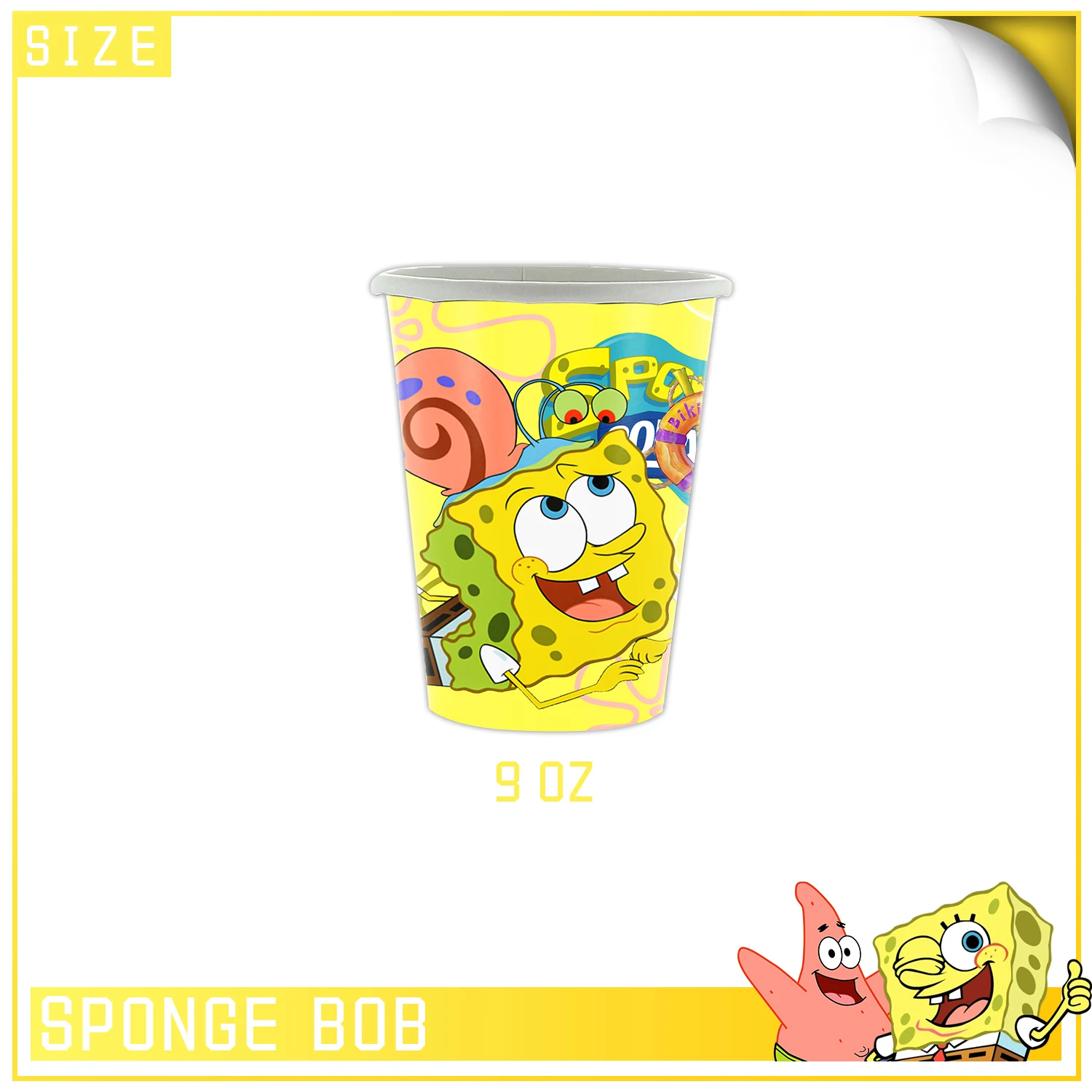 Yellow Sponge-Bob party decorations disposable tableware paper plate cup tablecloths for kid birthday party baby shower supplies birthday tableware set birthday party supplies party supplies disposable tablecloth
