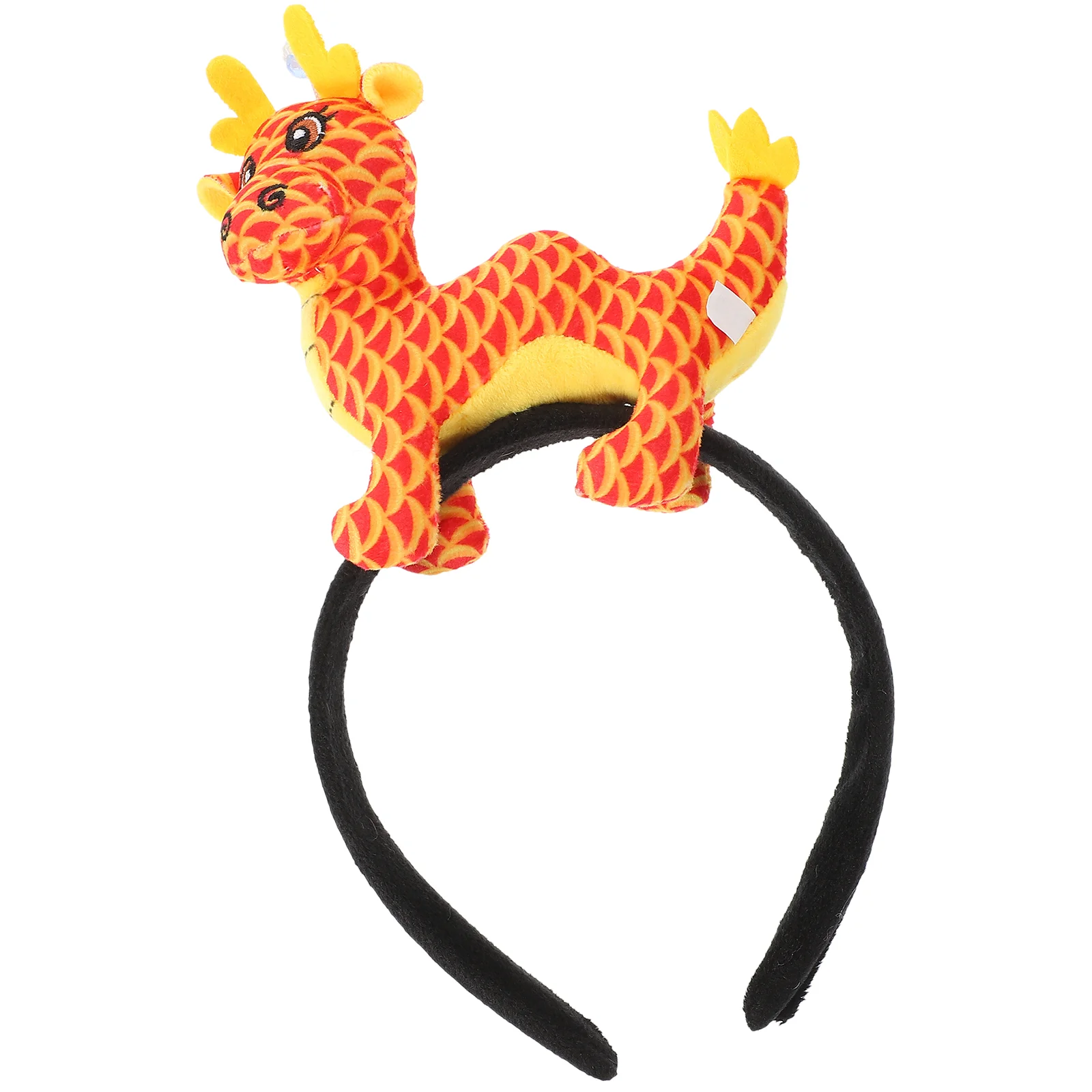 

Chinese Style Dragon Headband Chinese New Year Dragon Hairband Plush Cartoon Dragon Headdress