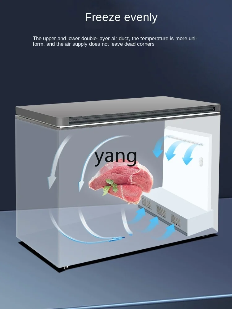 L'm'm Commercial Display Cabinet Household Horizontal Freeze Storage Freezer Wind