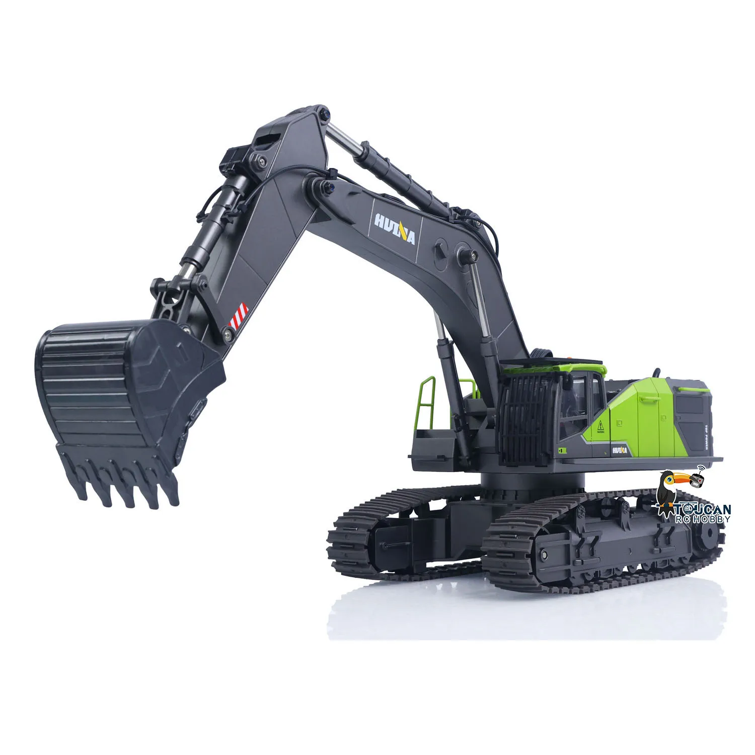 HUINA 1593 1/14 2,4G RC Bagger 593 28CH Rotierender Legierungs-Bagger mit Licht und Sound Ferngesteuerter LKW Elektrisches RC-Spielzeugmodell Geschenke – Detail 4