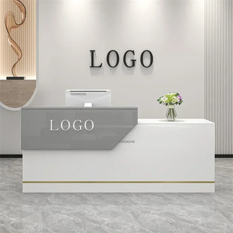 Modern Clothing Store Beauty Salon Barber Shop Checkout Counter Minimalist Company Front Desk Reception Desks Bar Counter Table