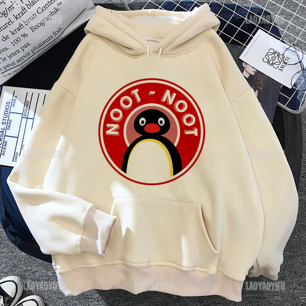 

Женские толстовки Горячая Распродажа Pingu, спортивный костюм Y2k аниме с капюшоном, женская уличная одежда в стиле Харадзюку