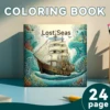 Lost Seas Coloring Book 24 Page Adult Picture Books Gift Birthday Party Relieve Stress Kill Time Graffiti Painting Drawing Art 1
