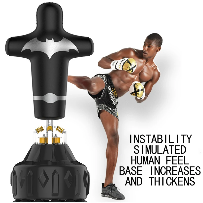 

Punching Bag Boxing Column Human Shape Floor Standing Punchng Sport Pressure Relief Sand Bag Boxing Training Fitness Equipment