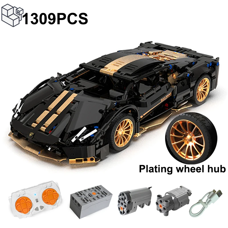 

Конструктор Lambor LB780S, 1309 шт., техника, Черное золото, спортивный автомобиль, строительные блоки, гоночный автомобиль, сборные кирпичи, игрушки, подарки для детей, мальчиков