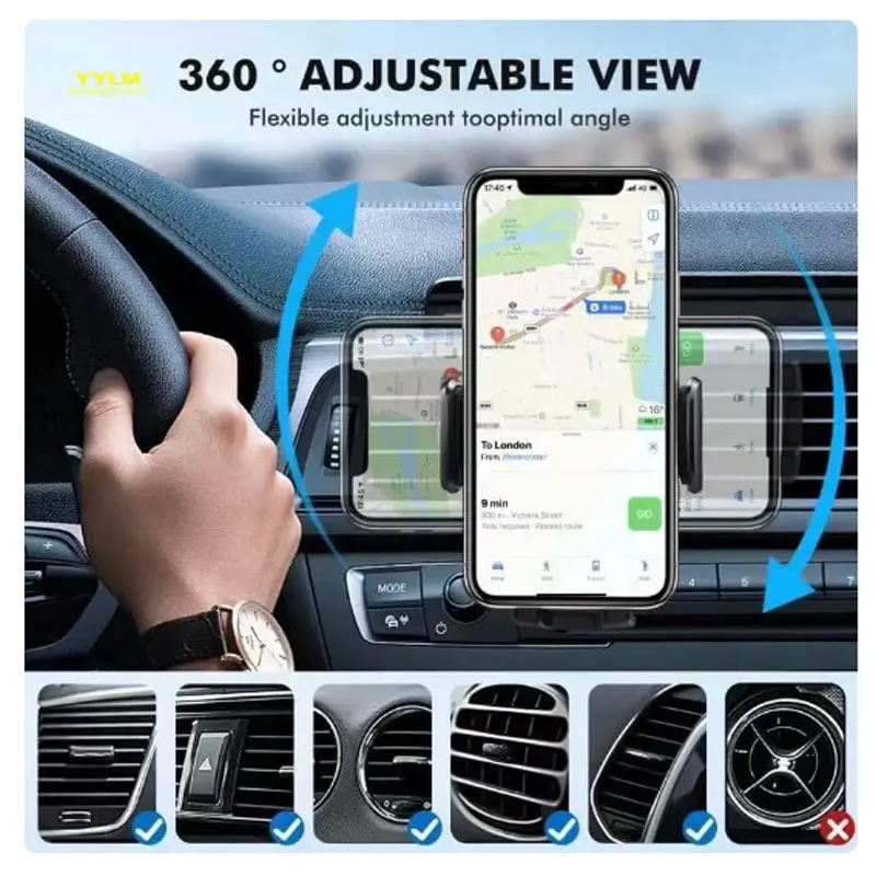 Car air outlet clip mobile phone bracket Car mount air outlet hook accessories Extension hook mobile phone bracket accessories