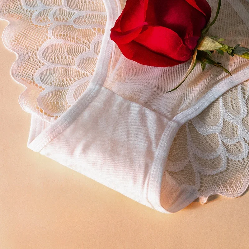 Women's Panties  Thin Lace Hollow Mesh Low Waisted Seamless  Triangle Panties Comfortable Underwear Hip Lifting - 4
