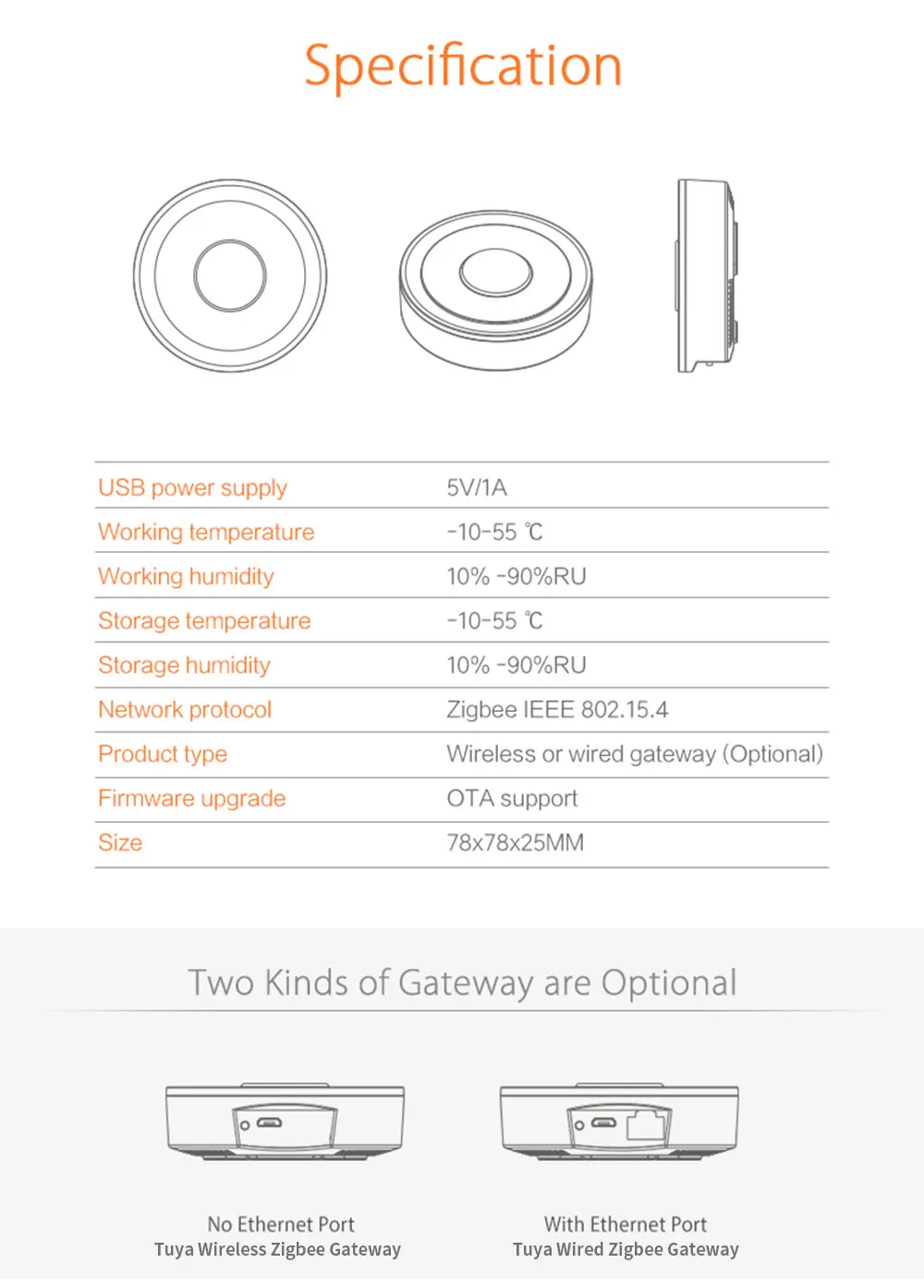 Zigbee Gateway Tuya HUB Wireless Bridge Smart Home Remote Control Zigbee 3.0 Pro