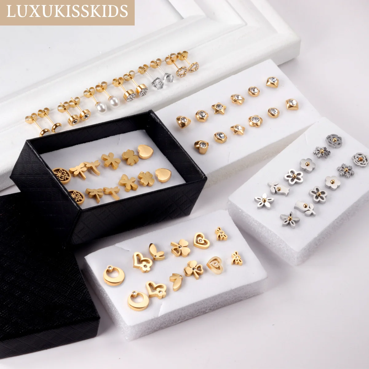 

Серьги нержавеющей стали 6Pairs / Box для женщин Ювелирные изделия способа стерлингового серебра