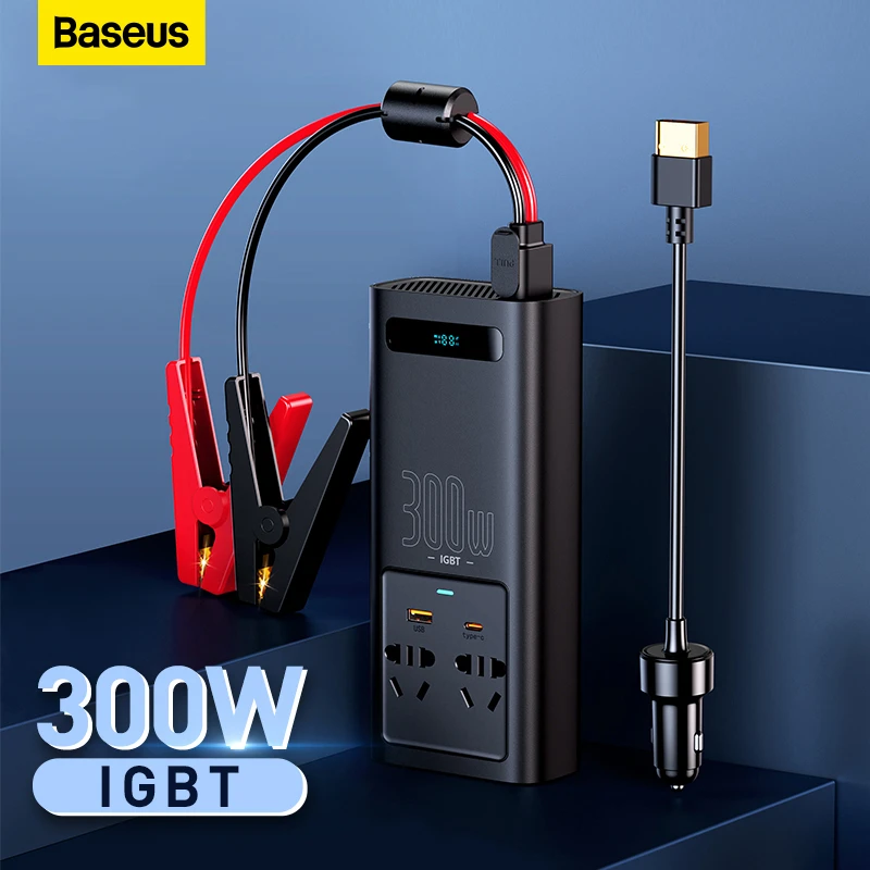 Baseus 500w Car Inverter Dc 12v To Ac 220v Digital Display Auto Power