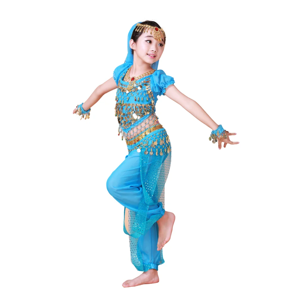 Costume Argentato E Dorato Costume Da Danza Del Ventre Per Bambina - Ali Di Iside In Argento E Oro, Taglia Unica Costume Arena