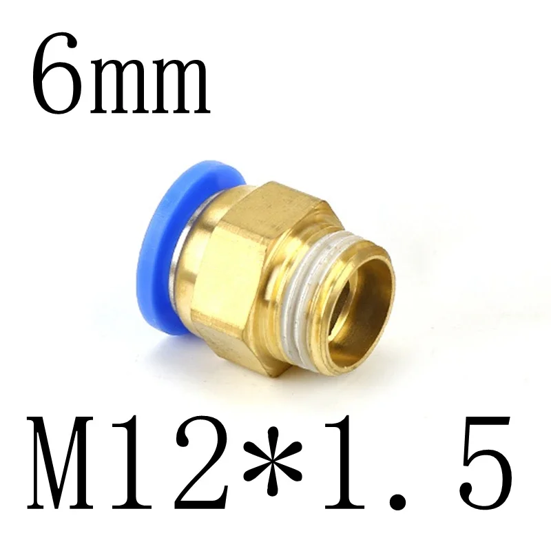 4 Raccordi Pneumatici M5 Maschio X 6mm OD - Connettori Rapidi In Ottone/Plastica Per Tubi - Foto 10