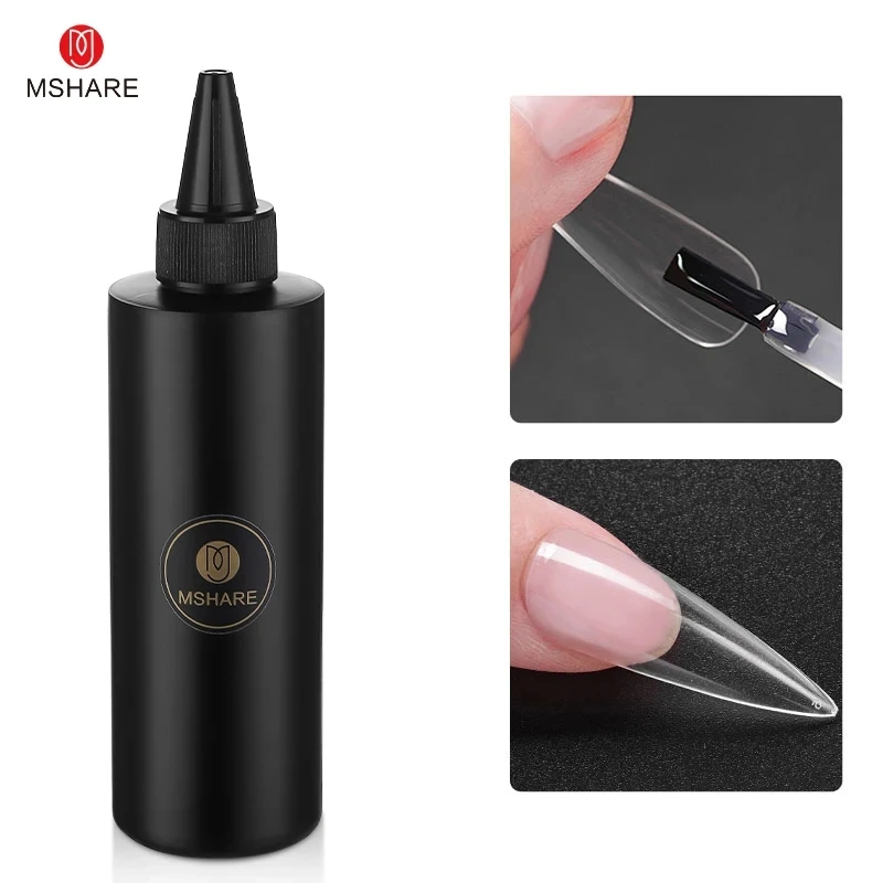 MSHARE Nail Glue Base Coat 3 in 1 Base Gel Slip Solution 250g 250ml Soak Off Health Resin UV Varnish
